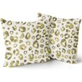 thumbnail image 2 of Olive Green Grey Leopard Print Pillow Covers 16X16 Inch Watercolor Gray Cheetah Decorative Pillow Cases Animal Square Throw Pillow Case Set of 2 Home Decor For Sofa Living Room Bedroom Bed Cushion, 2 of 5