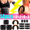 thumbnail image 1 of 14Pcs/Set Full Body EMS Intelligent Training Gear, Hip Trainer Buttocks Lifter, Abdominal Muscle Training Smart Body Building Fitness, 1 of 10