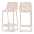 thumbnail image 1 of Meridian Furniture Mykonos Tabouret de Patio Extérieur Rose (Ensemble de 4), 1 of 8