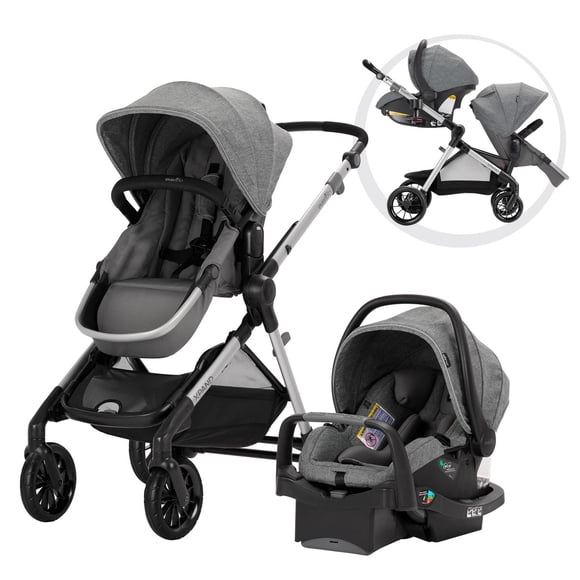 Evenflo GOLD SensorSafe Pivot Xpand Smart Modular Travel System with LiteMax Infant Car Seat (0-6 Years)