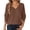 Coffee, variant on LUOGENLI Womens Sweaters Cropped Cardigan Crewneck Sweater Long Sleeve Knitted Pullover Soft Comfortable Casual for Everyday Wear Versatile Blouse Blue Size XXL