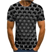 LSLJS Men's T Shirts 3D Unrelocated Graphic Print T-Shirt Adults Teens Novelty Casual Tees Tops
