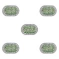 thumbnail image 1 of Youkk Bathroom Rugs Water Absorbent Floor Bath Mat Carpet Chrysanthemum Oval 40x60cm 5Set, 1 of 6