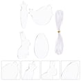 thumbnail image 4 of Weiweiguan 24Pcs Easter Themed Blank Board DIY Painting Pendant Kids Drawing Accessory, 4 of 6