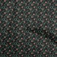 thumbnail image 1 of oneOone Georgette Viscose Dark Green Fabric Floral Craft Projects Decor Fabric Printed By The Yard 42 Inch Wide, 1 of 4