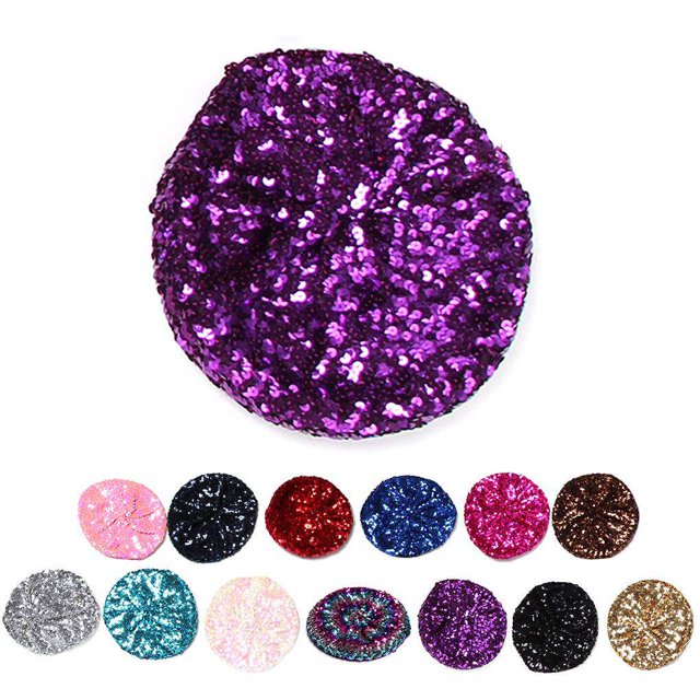Stretch Metallic Shining Sequins Berets Women Autumn Spring Summer lady dance hat Hats Mix Color Party Show Advertising Caps