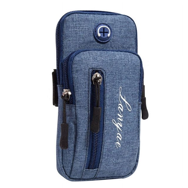 Gym Arm Bag Sports Arm Bag Smooth Zipper Wear-resistant High Capacity Non-slip Delicate Texture Storage Breathable Running Sports Fitness Mobile Arm Bag Sport Accessory