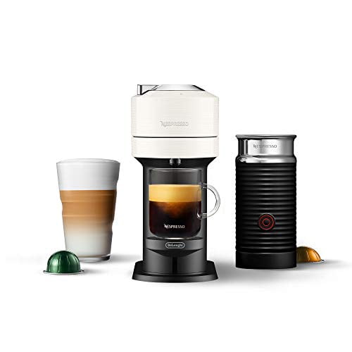 Nespresso Vertuo Next Coffee and Espresso Machine by De'Longhi with Milk Frother, White