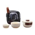 thumbnail image 4 of veasfak Portable Tea Set with Case Ceramic Chinese Kung Fu Teapot Teacups for Travel Two Teacups Set, 4 of 9
