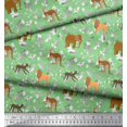 thumbnail image 2 of Soimoi Polyester Crepe Fabric Kangaroo,Elephant & Lion Animal Print Fabric by The Yard 52 Inch Wide, 2 of 3