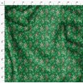 thumbnail image 4 of Soimoi Tissu Viscose Georgette Vert Flocon de Neige & Baies Rouges Fruits Imprimé 1 Yard 42 Pouces de Large, 4 of 6