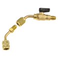 thumbnail image 3 of Air Conditioner Angled Ball Valve Adapter Fitting for R410A R134A R22 AC HVAC, 3 of 11
