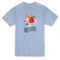 thumbnail image 1 of Cool Flower Nostalgic Graphic Men's Light Blue T-shirt, 1 of 1