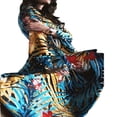 thumbnail image 4 of Robe Maxi Bohème à Manches Longues, Col en V, Florale, Tunique Ample, Caftan, Robes pour Femmes, Plage, Vacances, Robe Longueur, Robes d'Été, Grande Taille, 4 of 5