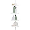 thumbnail image 1 of Zenna Home Tension Pole Shower Caddy, 4 Shelves, Adjustable, 60 to 97 Inch, White, 1 of 8