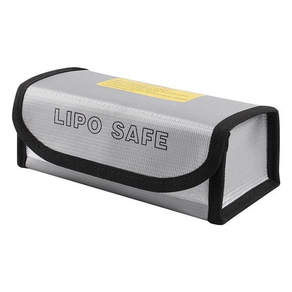 Battery Safety Bag 2/1PCS Explosionproof Lipo Battery Safe Bag Charging Lithium Battery Bag with Large Space for Lipo Battery Guard 185x75x60mm