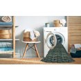 thumbnail image 2 of Ahgly Company Tapis d'Intérieur Lavable en Machine Carré Transitionnel Vert Canon, 5 Pieds Carré, 2 of 7