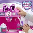 thumbnail image 3 of Disney Jr. Minnie Mouse Rise & Shine Bowrista Set, 25 cm Play Espresso Machine, Ages 3 and Up, 3 of 6