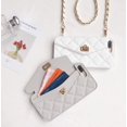 thumbnail image 2 of Wallet Case Compatible with iPhone, Pretty Luxury Bag Design, Purse Flip Card Pouch Cover Soft Silicone Case with Hand Holder Long Shoulder Strap(Gray,iPhone 11), 2 of 6