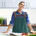 thumbnail image 1 of ZZkhGO Solid Color Kitchen Apron, Waterproof Oil Resistant Cooking Bib, Adjustable Ties Unisex Apron for Baking, Grilling, 1 of 6