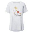 thumbnail image 4 of Pompotops Chemises Mode Décontractée pour Femmes Manches Courtes Tee-Shirt Ample Tunique Blouse, 4 of 4