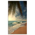 thumbnail image 2 of Beautiful Tropical Beach with Palms - Beach Photo Canvas Print, 2 of 3