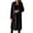 Black, variant on Wyzesi Black Denim Jacket Plus Size Women Oversized Women's Wool Coat Blouse Thin Coat Trench Long Jacket Ladies Slim Long Belt Elegant Overcoat Outwear Winter Trench Coat Girls
