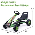 thumbnail image 3 of Costway Go Kart 4 Wheel Pedal Powered Kids Ride On Toy w/ Adjustable Seat Green, 3 of 10