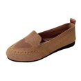 thumbnail image 1 of B91xZ Mocassins pour Femmes Bout Rond Confort Légers à Enfiler Chaussures Habillées, Café 6.5, 1 of 5