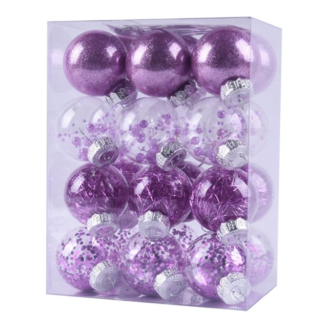 RKSTN Fall Decorations for Home 24PCS Christmas Tree Ornament Pendant Party Supplies Tree Hanging Plastic Ball Decorations