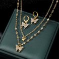 thumbnail image 2 of MYG Fashionable High-end Butterfly ear clips Necklaces Suits Versatile jewelry, 2 of 5