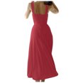 thumbnail image 3 of Timegard Robes d'Été pour Femmes à Larges Bretelles, Encolure Carrée, Sans Manches, Couleur Unie, Coupe Ajustée, Décontractée, Confortable, 3 of 6