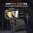 thumbnail image 4 of KFFKFF Multi-Lens Borescope, 5'' Display Inspection Cam, Light-Enhanced, 8X Zoom, 1080P HD Split View, 10 LED Endoscope for Auto, Plumbing (16.5FT Cable, 32GB Card Included), 4 of 9