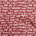 thumbnail image 1 of oneOone Tissu Popeline de Coton Rouge Texte Matériel de Couture Imprimé Tissu au Mètre 42 Pouces de Large-Dk, 1 of 5