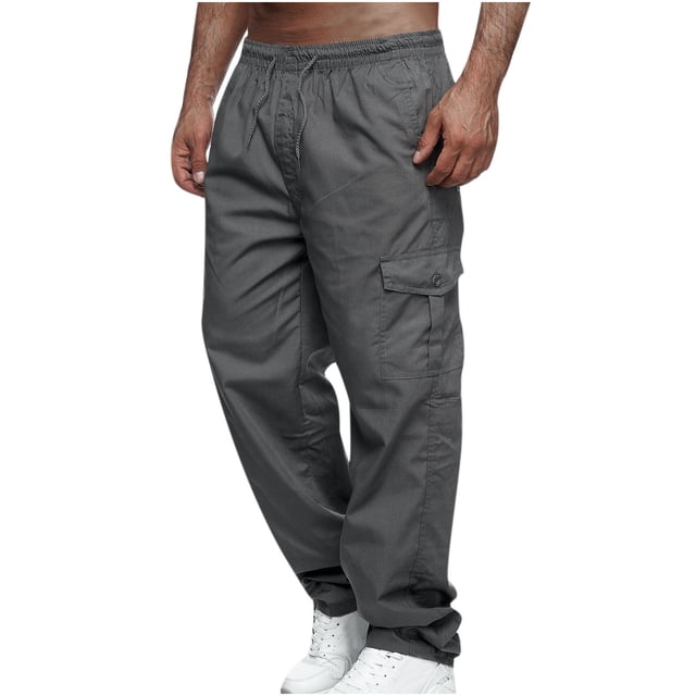 cllios Mens Cargo Pants Relaxed Fit Multi Pockets Pants Work Military Pants Casual Camping Cargo Pants