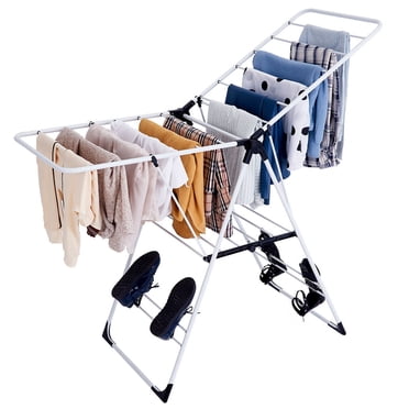 Costway Étendoir de Séchage pour Lessive, Rangement de Vêtements, Séchoir Pliant Portable, Cintre Robuste