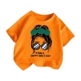 thumbnail image 3 of Hauts de Danse pour Enfants Filles T-Shirt Manches Longues Enfants Filles Mignon Graphique Imprimé Col Rond Manches Courtes Tee Été Décontracté T-Shirt Hauts, 3 of 5