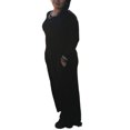 thumbnail image 4 of UKAP Ladies Dress Crew Neck Maxi Dresses Solid Color Swing Party Black M, 4 of 8