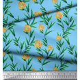 thumbnail image 3 of Soimoi Tissu en Coton Canard Feuilles & Roses Imprimé Floral 1 Yard 56 Pouces de Large, 3 of 3