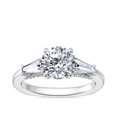 thumbnail image 1 of 0.90 Carat Excellent Round Shape Genuine Diamond Latest Design Three Stone Engagement Ring for Ladies Solid 18K White Gold Size 7.5, 1 of 8