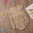 thumbnail image 4 of Gupgi 0-24 M Baby Girl Summer Romper Floral Ruffle Sleeve Jumpsuit, 4 of 5