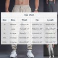 thumbnail image 4 of Ceisia Men Solid Color Loose Casual Pants Elastic Waist Drawstring Sports Gift Work Trousers, 4 of 4