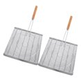 thumbnail image 1 of CTIRCHIU 2-Piece Bread Toaster Tray Stovetop Toast Rack Portable Bbq Grill Rack For Camping Outdoor Cooking, 1 of 8