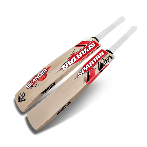 Spartan Sikander 2000 Kashmir Willow Cricket Bat , Size - 3 | Styled For Maximum Stability While Playing Shots