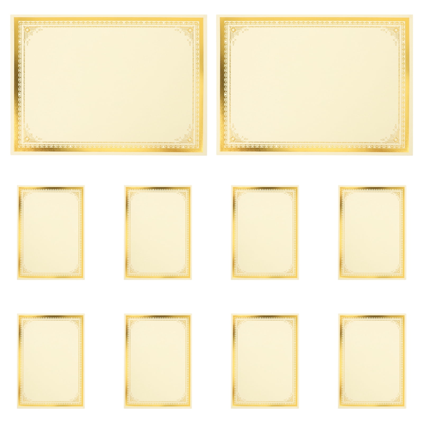 Printing Paper Gold Trim Professional Employee Recognition 10Pcs A4 11.6X8.3In