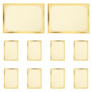 Impression de papier Gold Trim Reconnaissance professionnelle des employés 10Pcs A4 11.6X8.3En