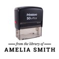thumbnail image 1 of Printtoo Personalized Blue Self Inking Custom Teacher Library Stamp Custom Rubber Stamper-68 x 30 mm, 1 of 4