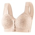 thumbnail image 1 of New Soft Padded Front Closure Bra For Women Comfortable Wireless And Steel Vest Style Plus Size Women S Bras Sports Bra Women Bra with Back Support Women Bras plus Size Front Close Work Out Bra Back, 1 of 7