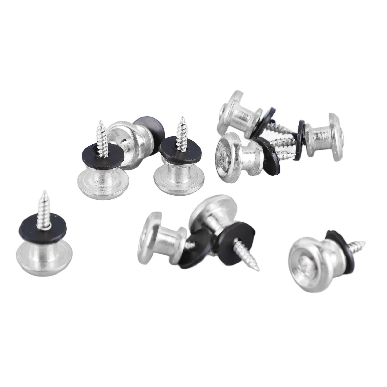 Guitar Strap Button, 10 Pcs Adjustable Buttons Metal Guitar End Pins Universal Strap Lock Pin For Electric Guitar Bass Ukulele