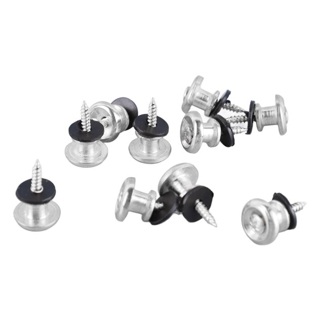 Guitar Strap Button, 10 Pcs Adjustable Buttons Metal Guitar End Pins Universal Strap Lock Pin For Electric Guitar Bass Ukulele
